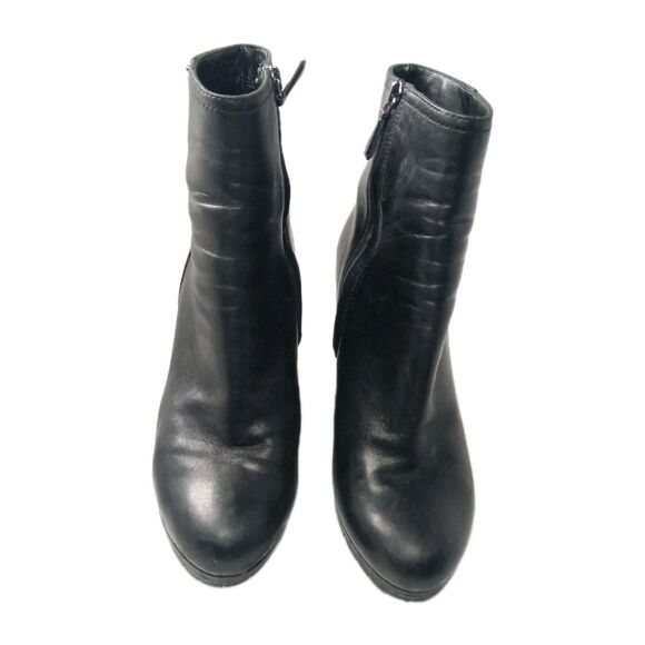 Prada Black Leather Wedge Boots Women's Size 36 | US 6 - Picture 4 of 15